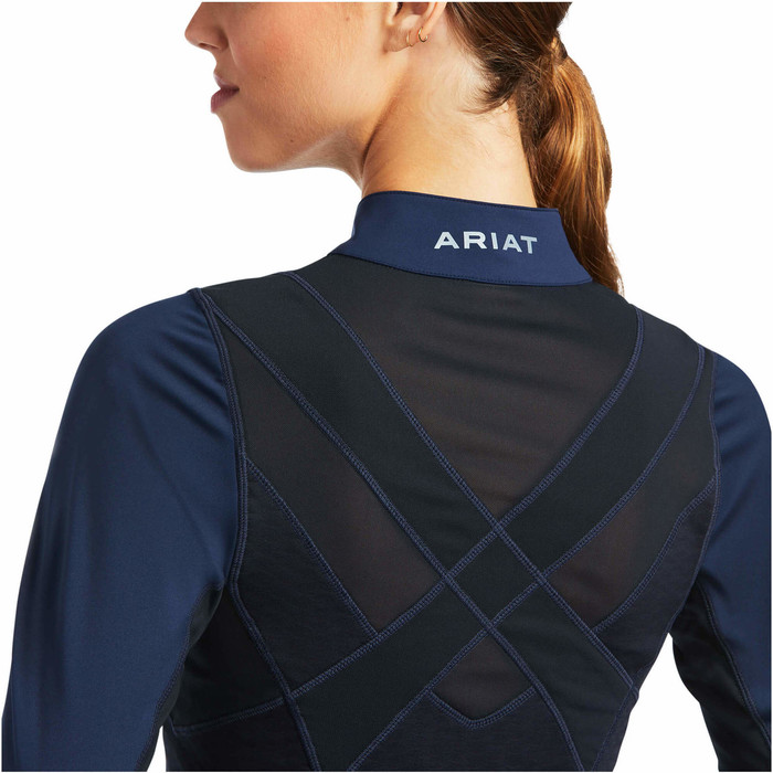 2022 Ariat Womens Ascent 1/4 Zip Long Sleeve Baselayer 10039198 - Navy